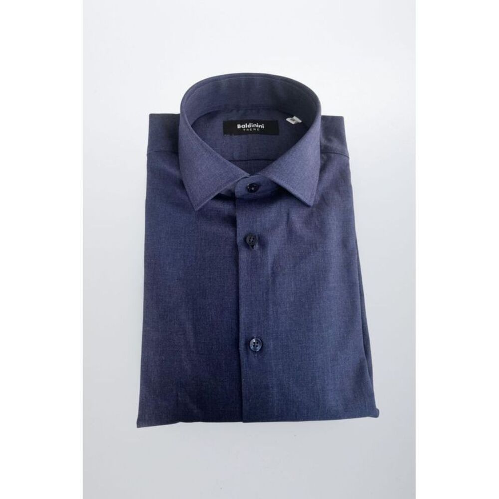 Baldinini Trend Blue Cotton Men Men's Shirt